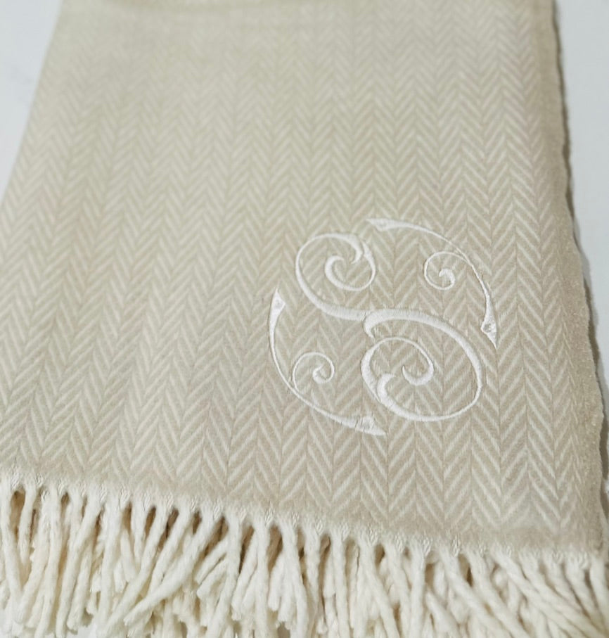 Herringbone Plush Throw