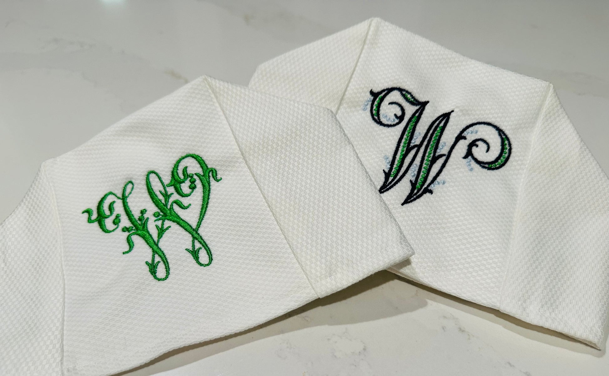 Whitley Monogram White Cotton Pique Tissue Box Cover – Whitley Monograms