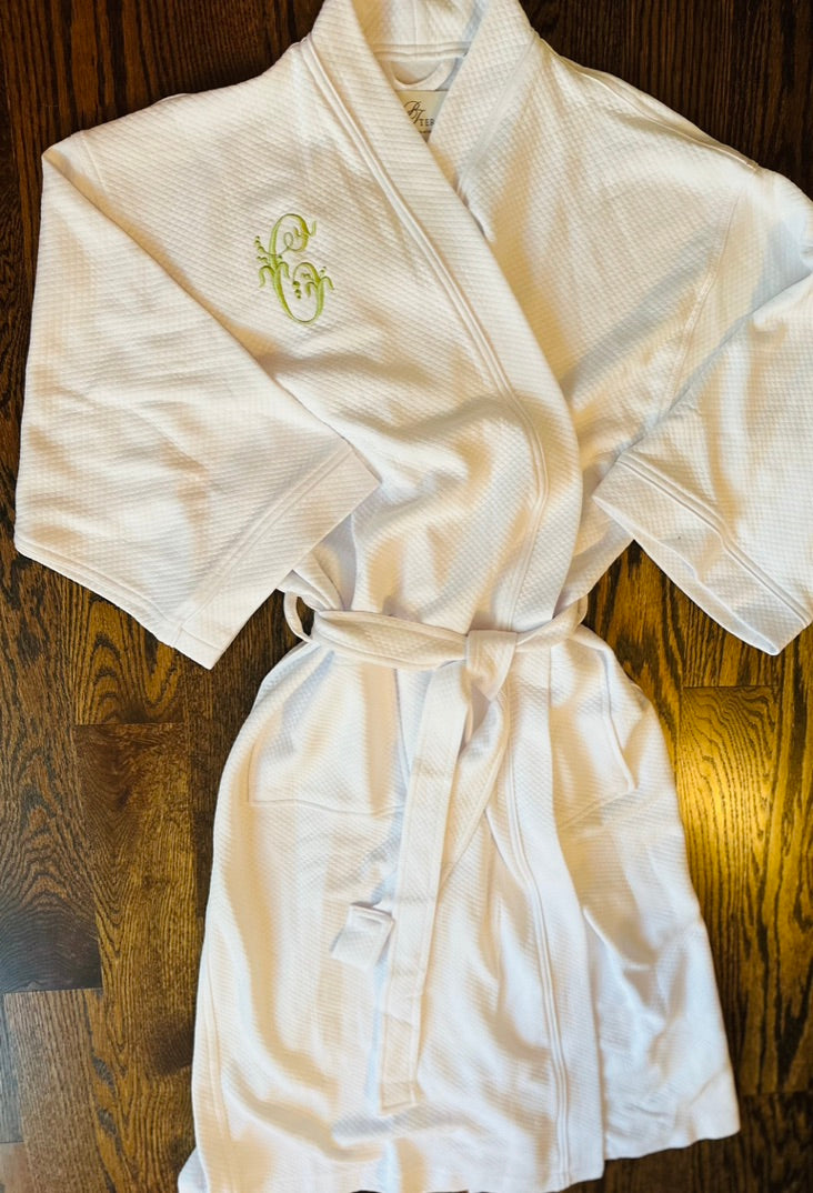 Knit Diamond Shawl Collar Bathrobe